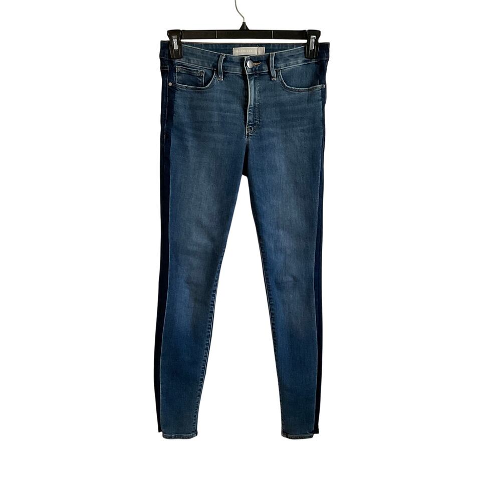 Athleta Sculptek Skinny Tuxedo Stripe Jeans - Size 6